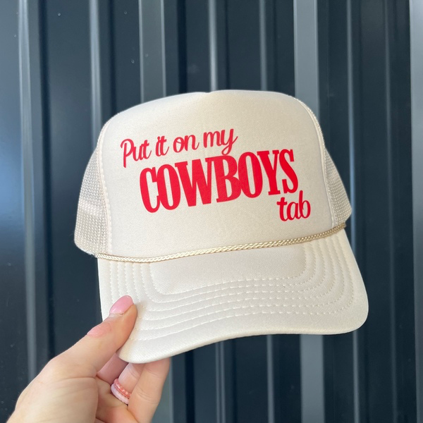 Put It On My Cowboy Tab Trucker Hat