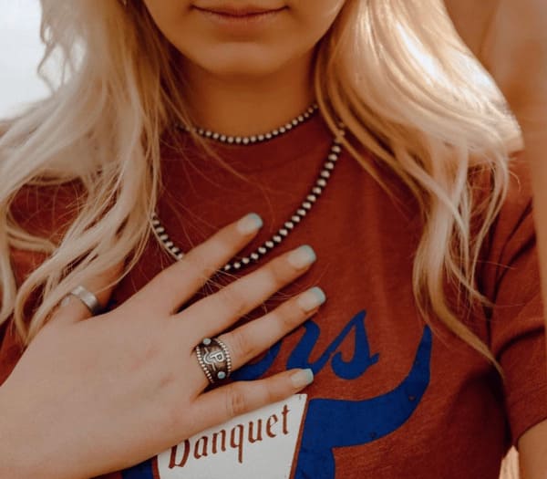 Single Bead Border Brand Ring